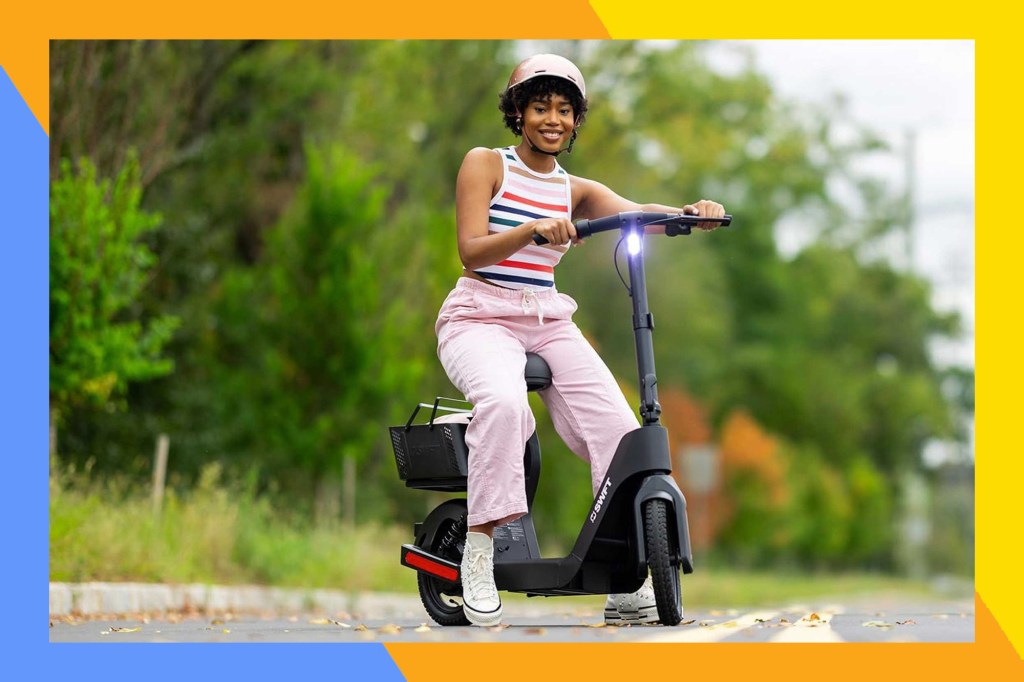 SWFT SD sit-down e-scooter in action