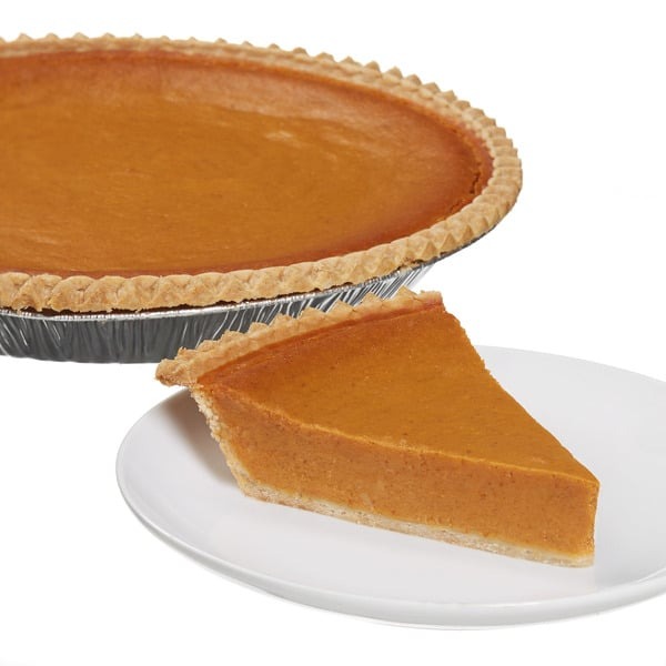 Costco bakery pumpkin pie closeup