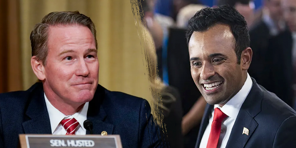 Ramaswamy and Husted at joint event