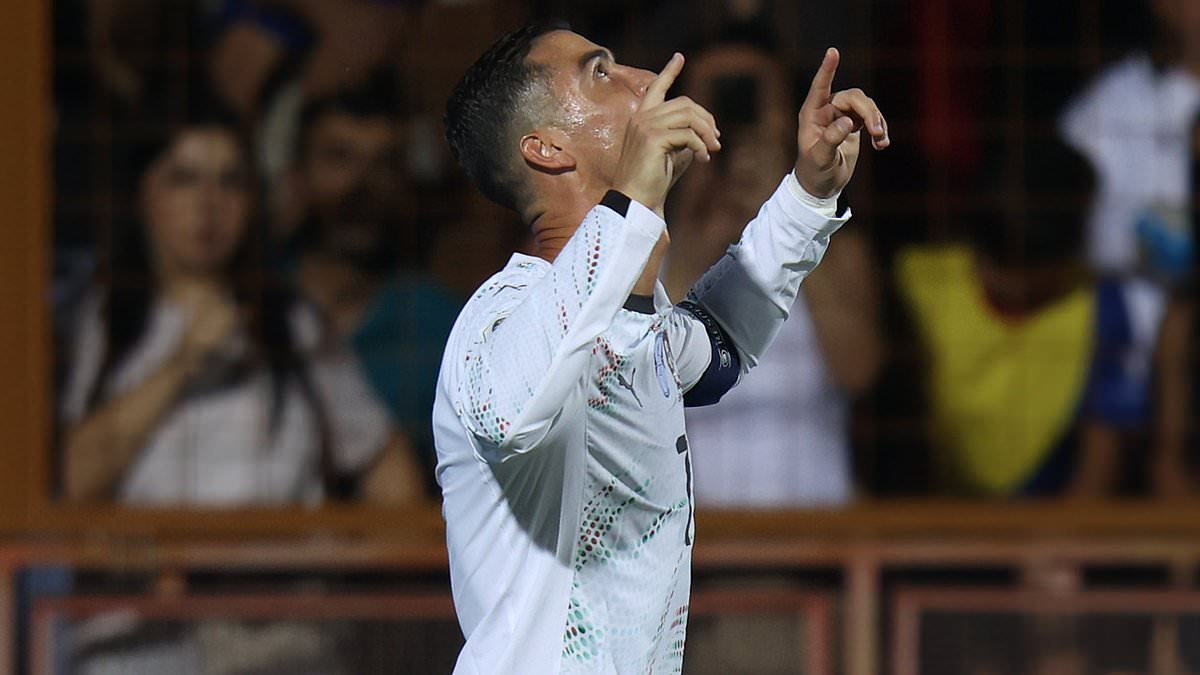 Cristiano Ronaldo dedicates goal to Diogo Jota as Portugal rout Armenia 5-0 in first match since player's death