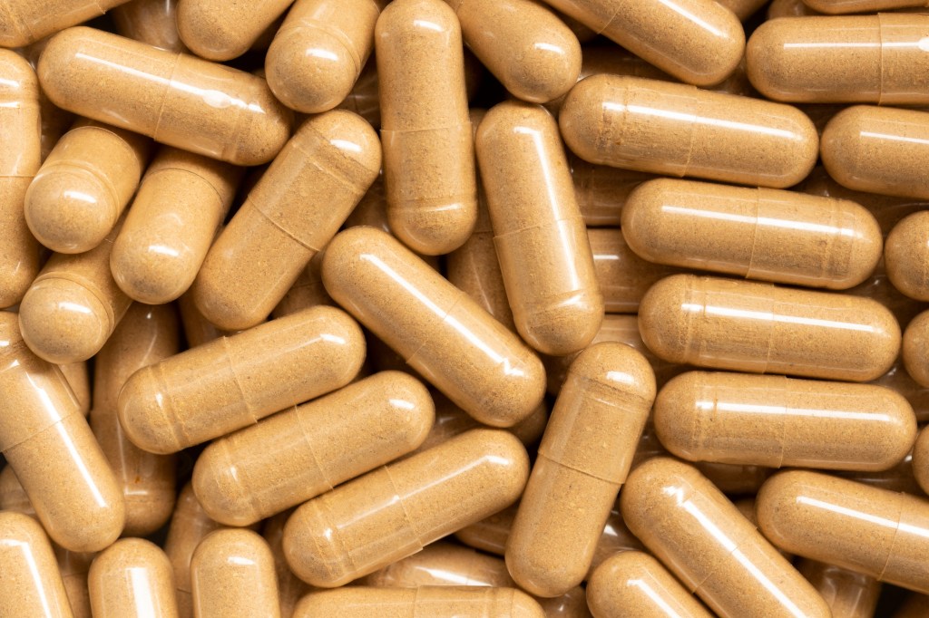 brown pill capsules