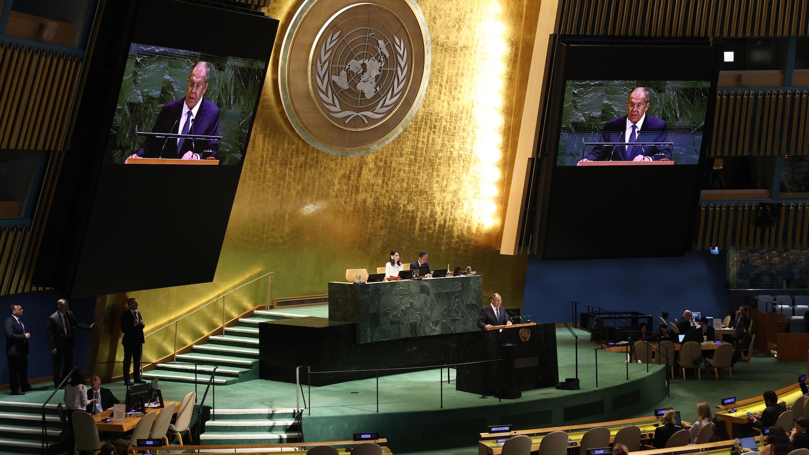 Lavrov at U.N. warns of decisive response to aggression as NATO tensions flare