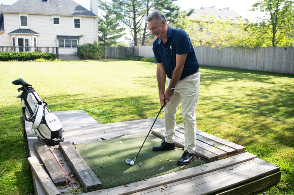 Mario Tobia on the course
