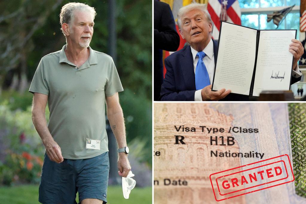 Netflix co-founder Hastings praises Trump’s $100,000 H-1B visa fee as policy takes effect