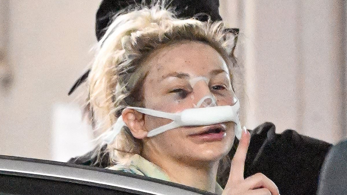 Courtney Stodden leaves Beverly Hills clinic with bandaged nose amid talk of another rhinoplasty