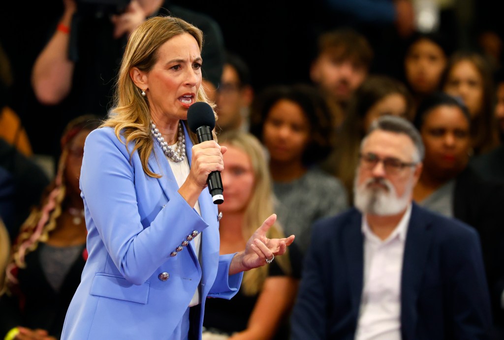 Mikie Sherrill responds to questions