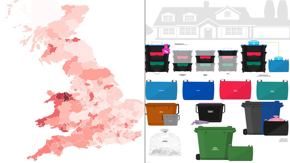 UK to standardize bin system as interactive map reveals 12-way waste disposal reality