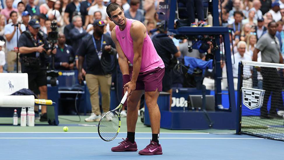 Alcaraz during the US Open