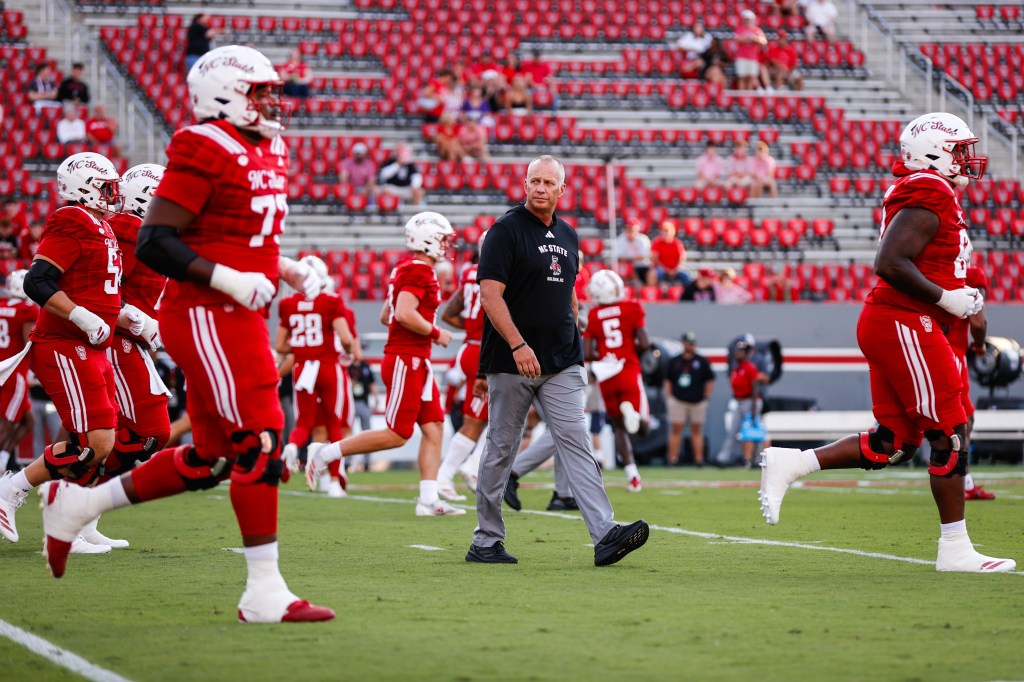 NC State players during warmups