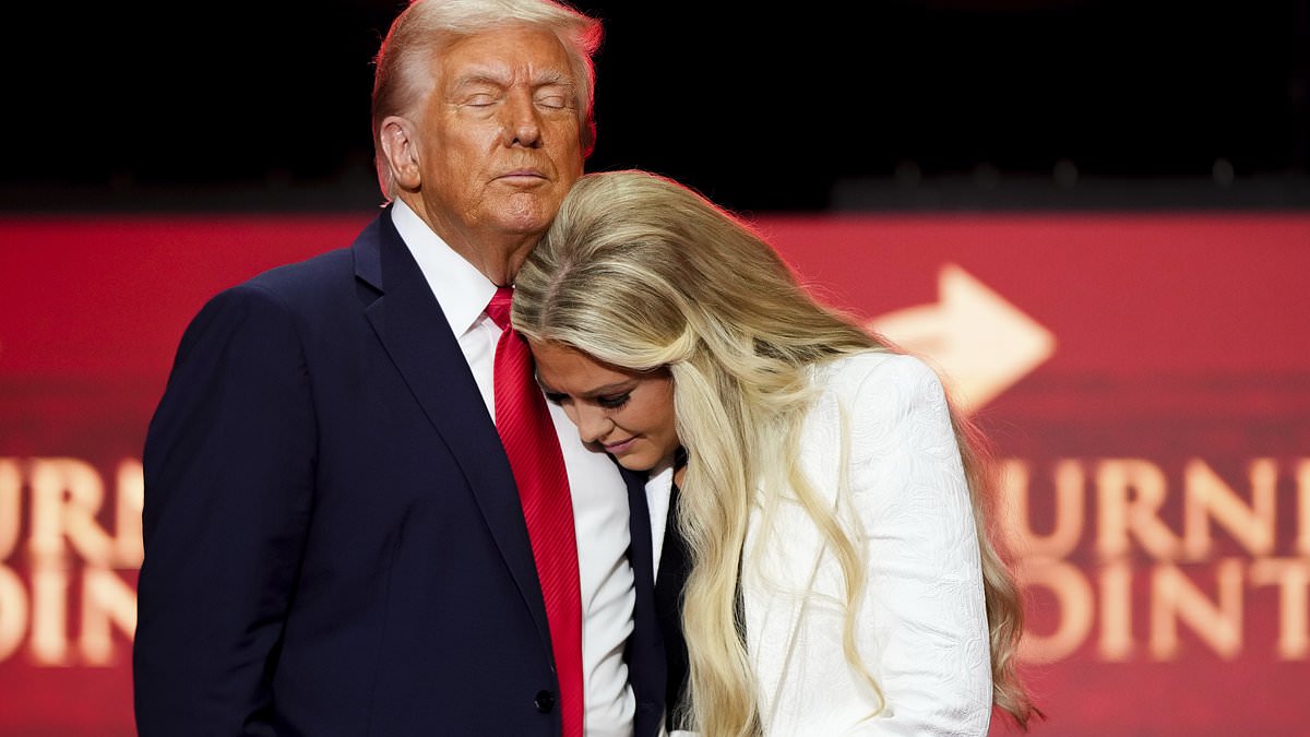 Trump cast as father figure to Erika Kirk at memorial for Charlie Kirk