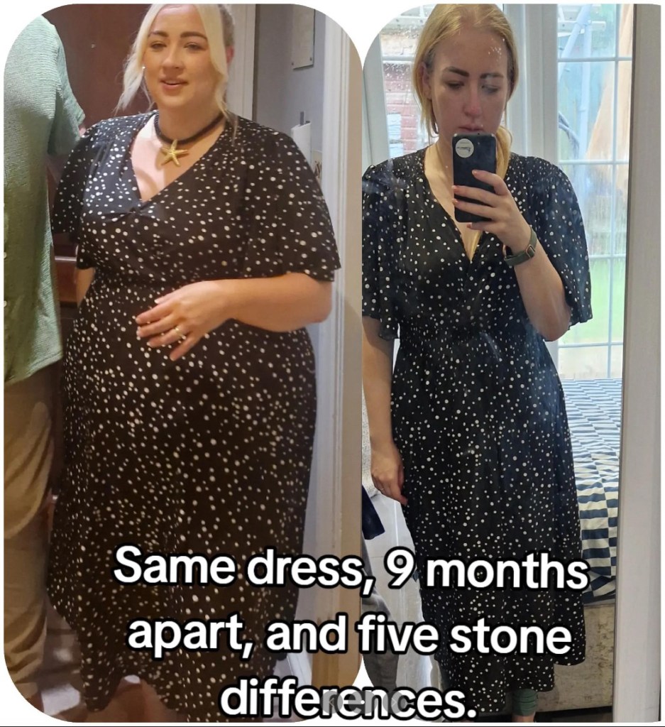 Davies during her weight‑loss journey