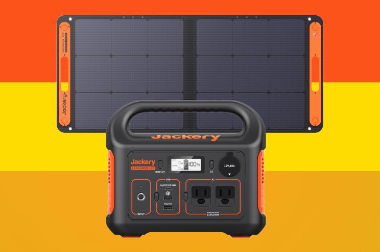 SolarSaga panel and Explorer 300 setup