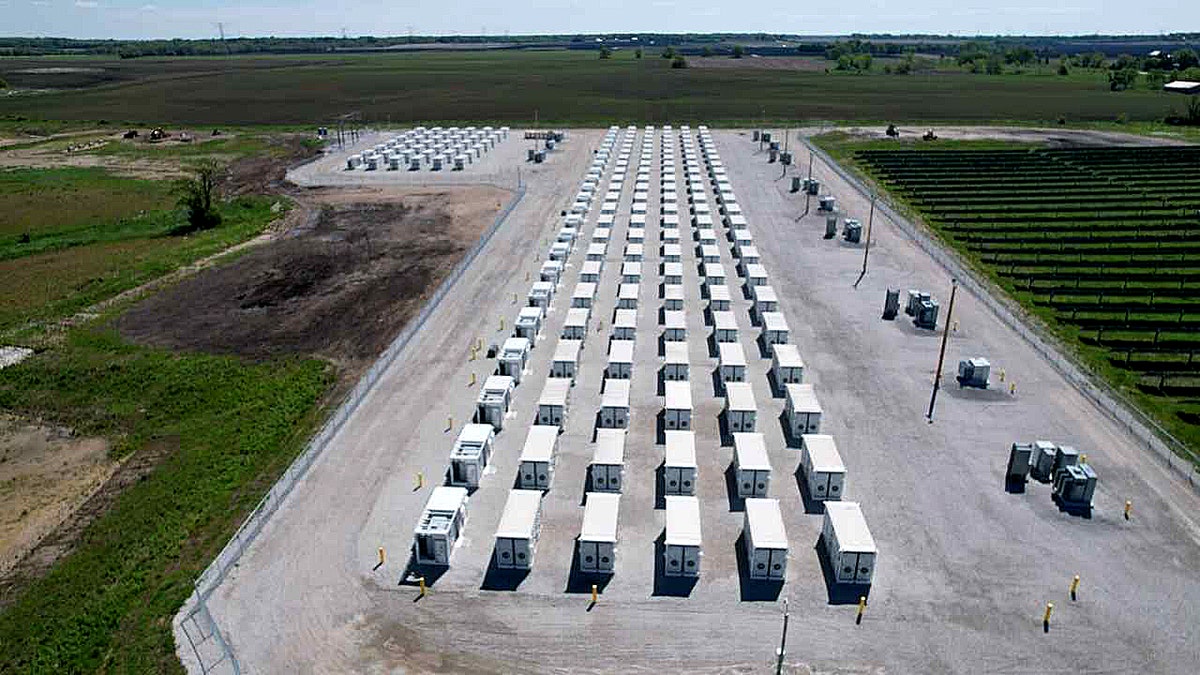 Solar park image showing storage