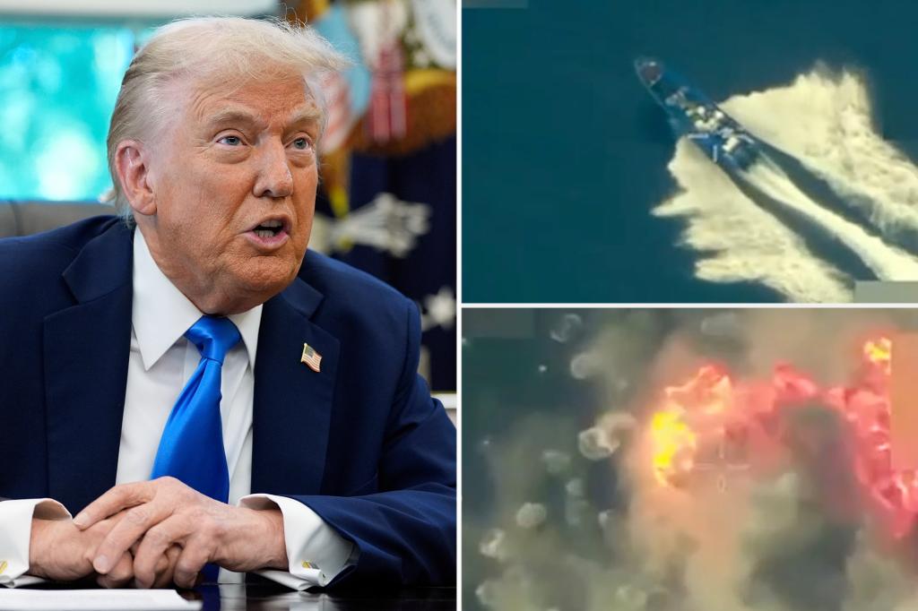 Trump says third U.S. strike kills three narcoterrorists tied to drug trafficking