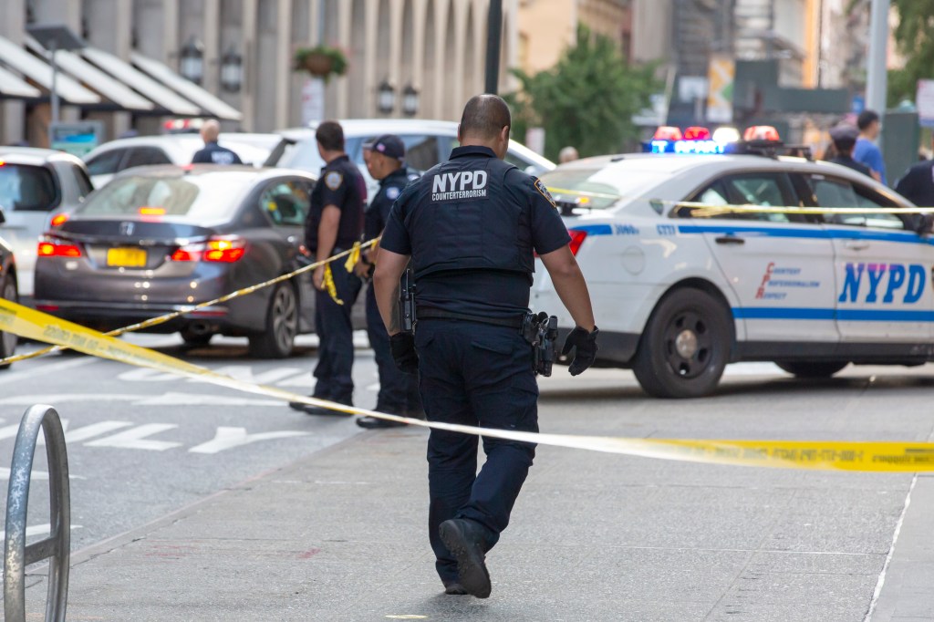 Midtown crime scene in the aftermath