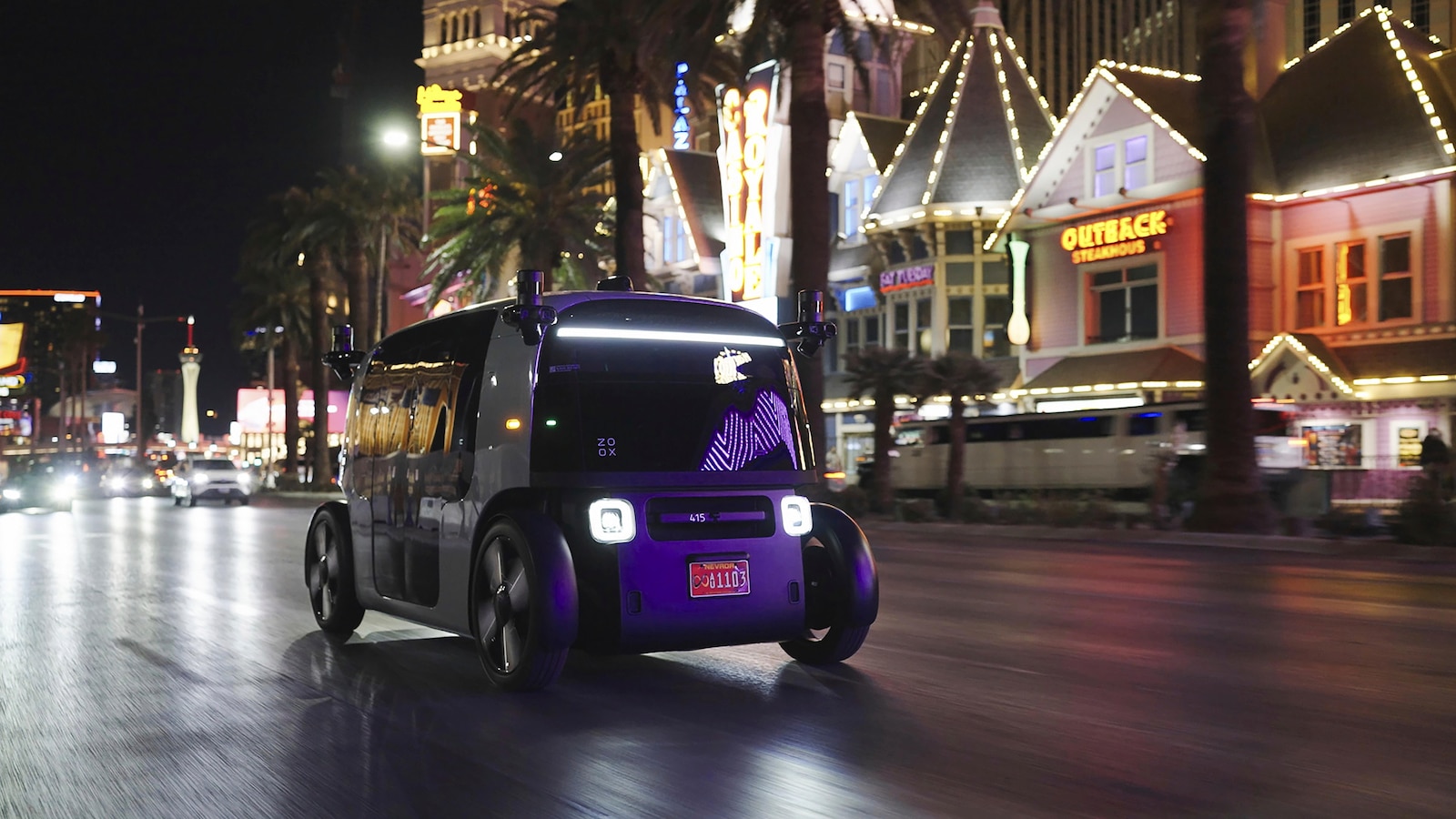 Amazon’s Zoox launches robotaxi service in Las Vegas