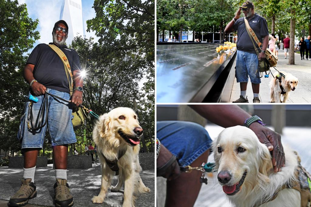 Retired NYC sanitation officer and 9/11 first responder gets service dog to help manage PTSD ahead of anniversary