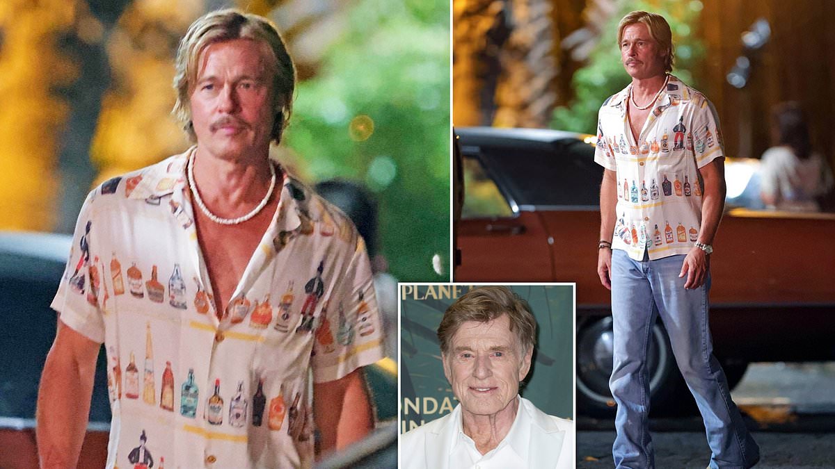 Brad Pitt Exhausted on Cliff Booth Set as Robert Redford Funeral Looms