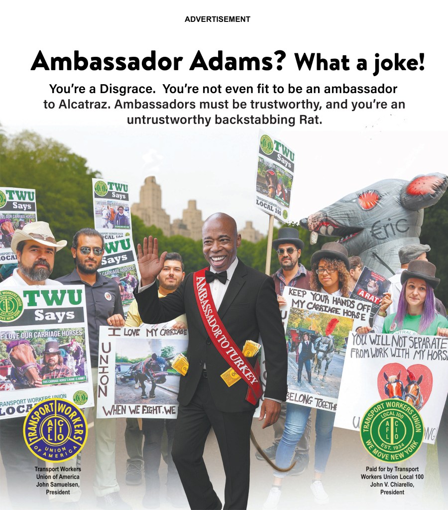 Union Launches $1 Million Ad Campaign Targeting Adams Over NYC Horse Carriage Ban