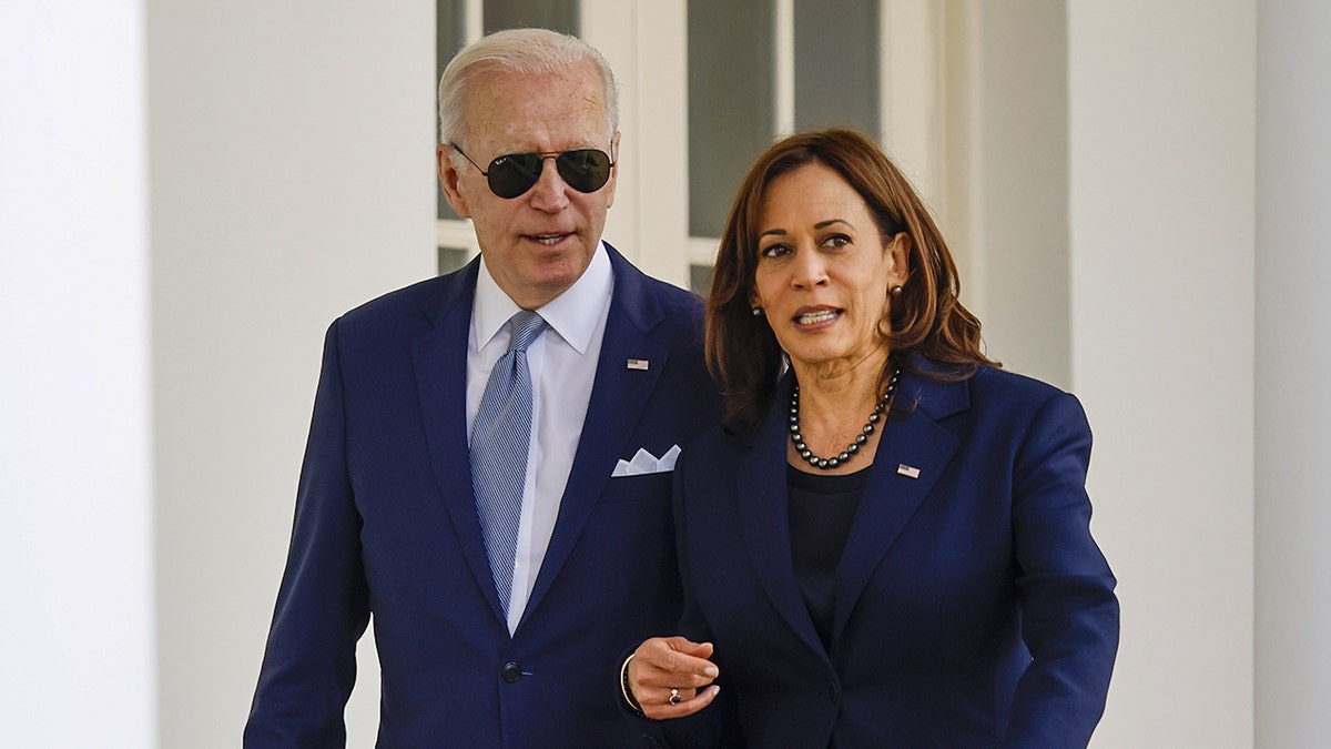 Biden Harris walk