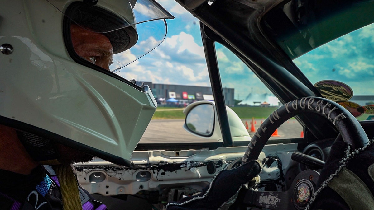 Race car at Detroit track