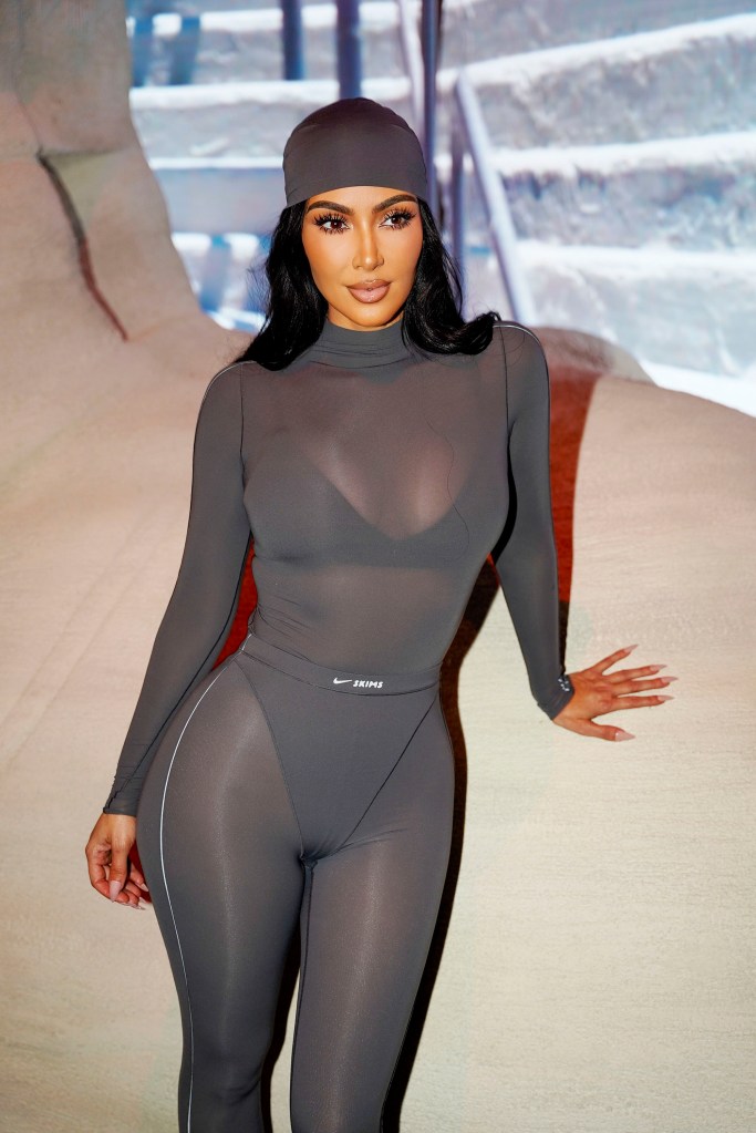 Kim Kardashian attended Skims Nike event in black NikeSkims attire