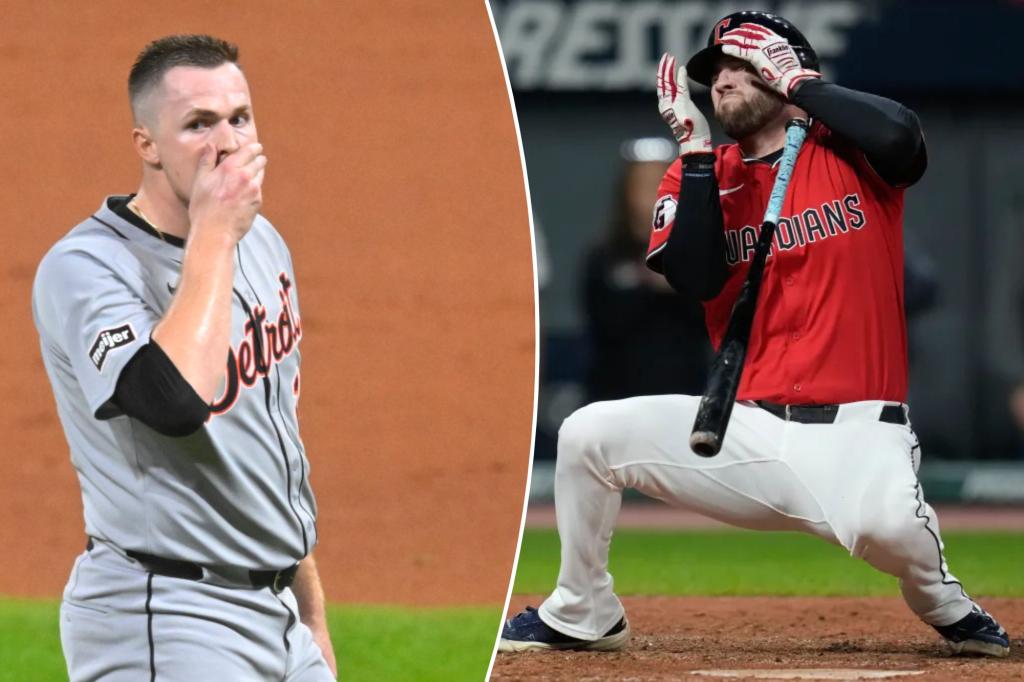 Skubal visits Fry after 99 mph pitch leaves Guardians DH with facial, nasal fractures