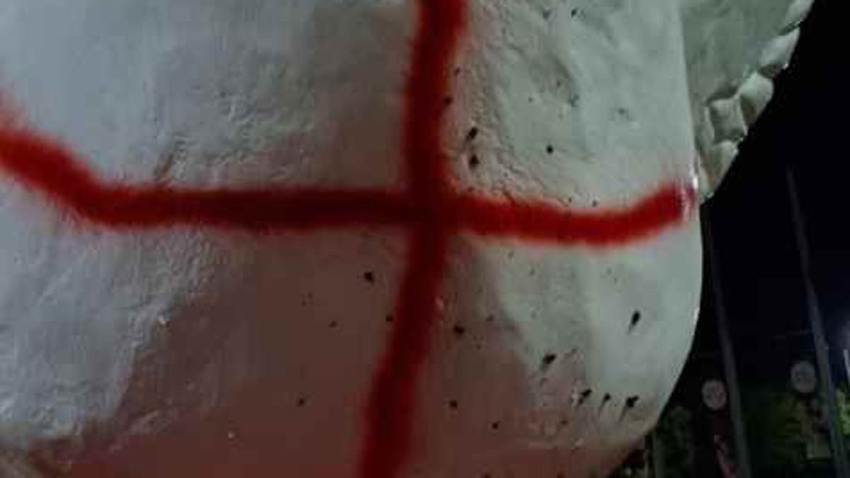 Police probe after St George's Cross painted on Goose mascot at Nottingham Goose Fair
