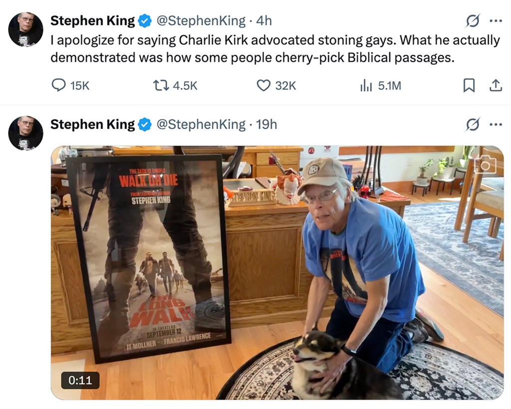 Stephen King apology