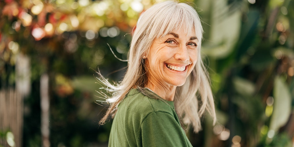 Happy, healthy senior woman