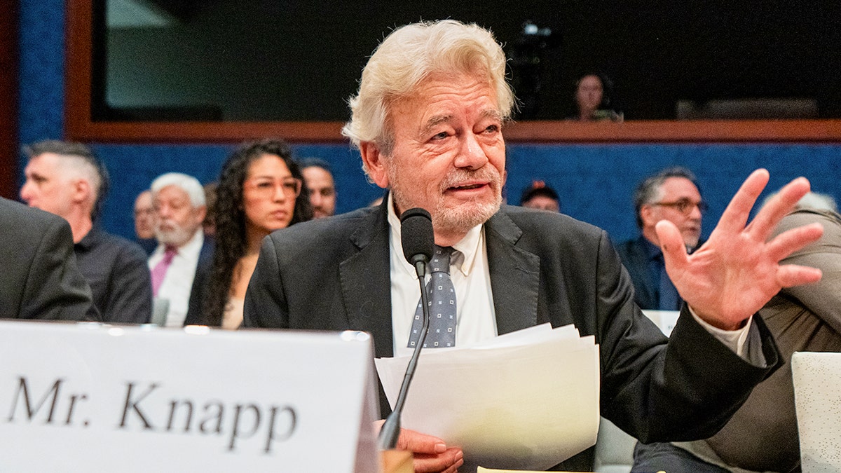 Journalist George Knapp at the hearing