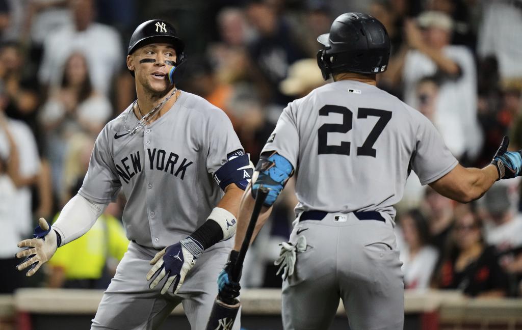 Judge, Stanton homer as Yankees clip Orioles to tighten AL East race