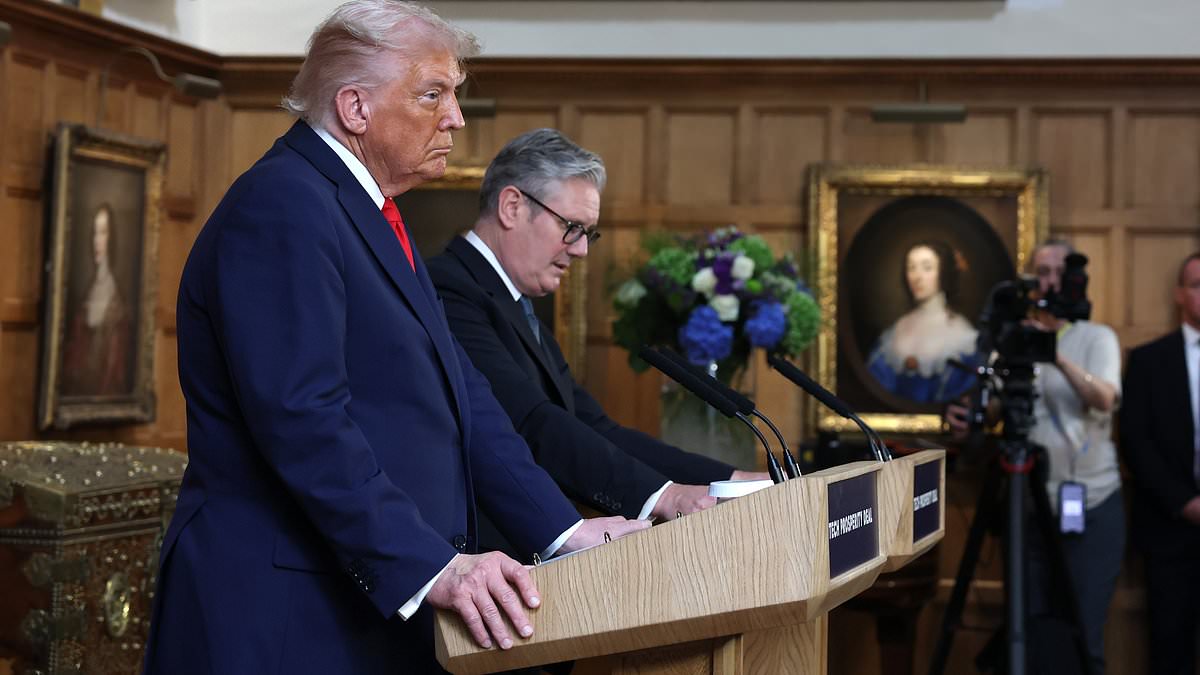 Trump presses Starmer to back North Sea oil as he blasts wind power at Chequers