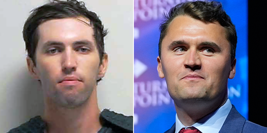 Tyler Robinson and Charlie Kirk split image