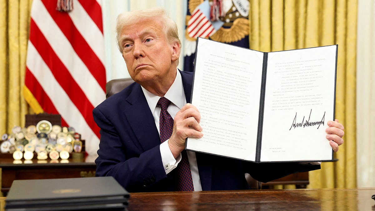 Donald Trump signing an AI executive order