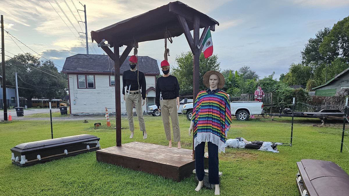 Houston anti-ICE Halloween display draws backlash, sparks debate over free speech