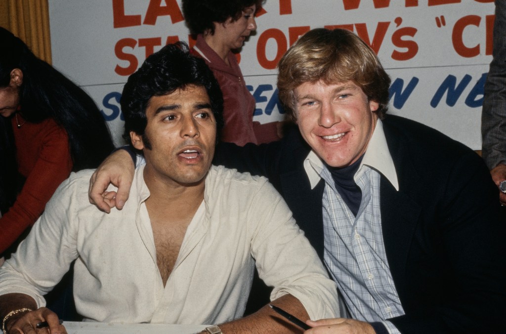 Erik Estrada on set during CHiPs era