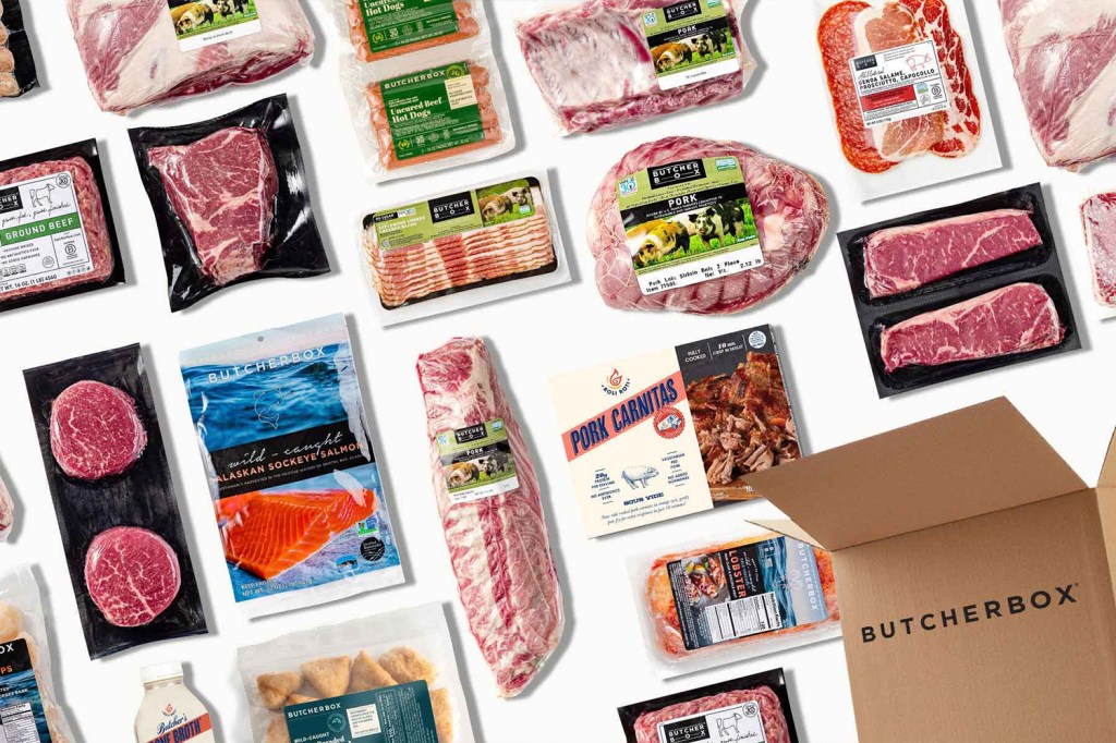 ButcherBox delivery of frozen proteins