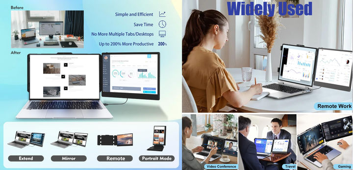 User setup with laptop extender