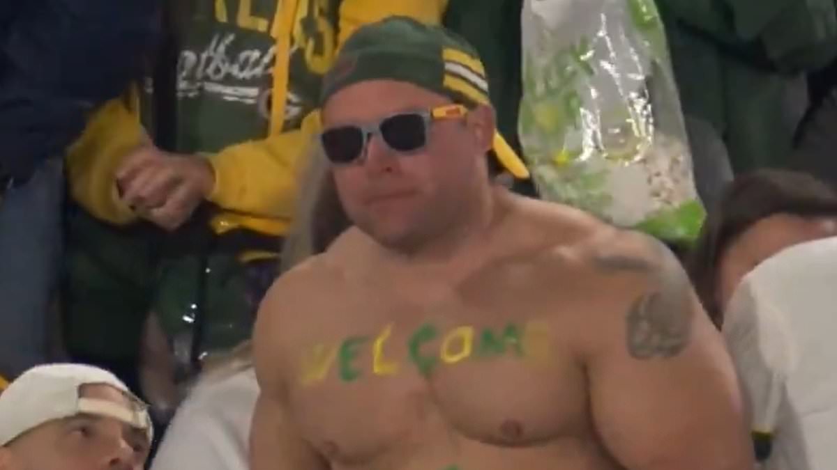 NFL commentators ‘unimpressed’ by shirtless Packers fan during Green Bay’s win over Commanders