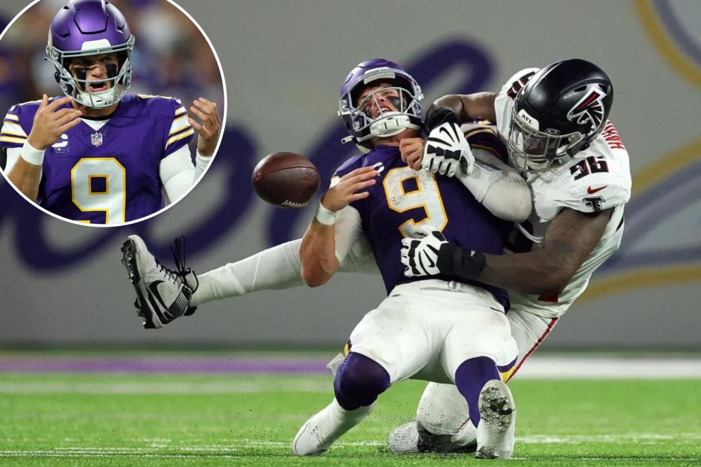 J.J. McCarthy to miss 2–4 weeks with high ankle sprain; Carson Wentz to start for Vikings