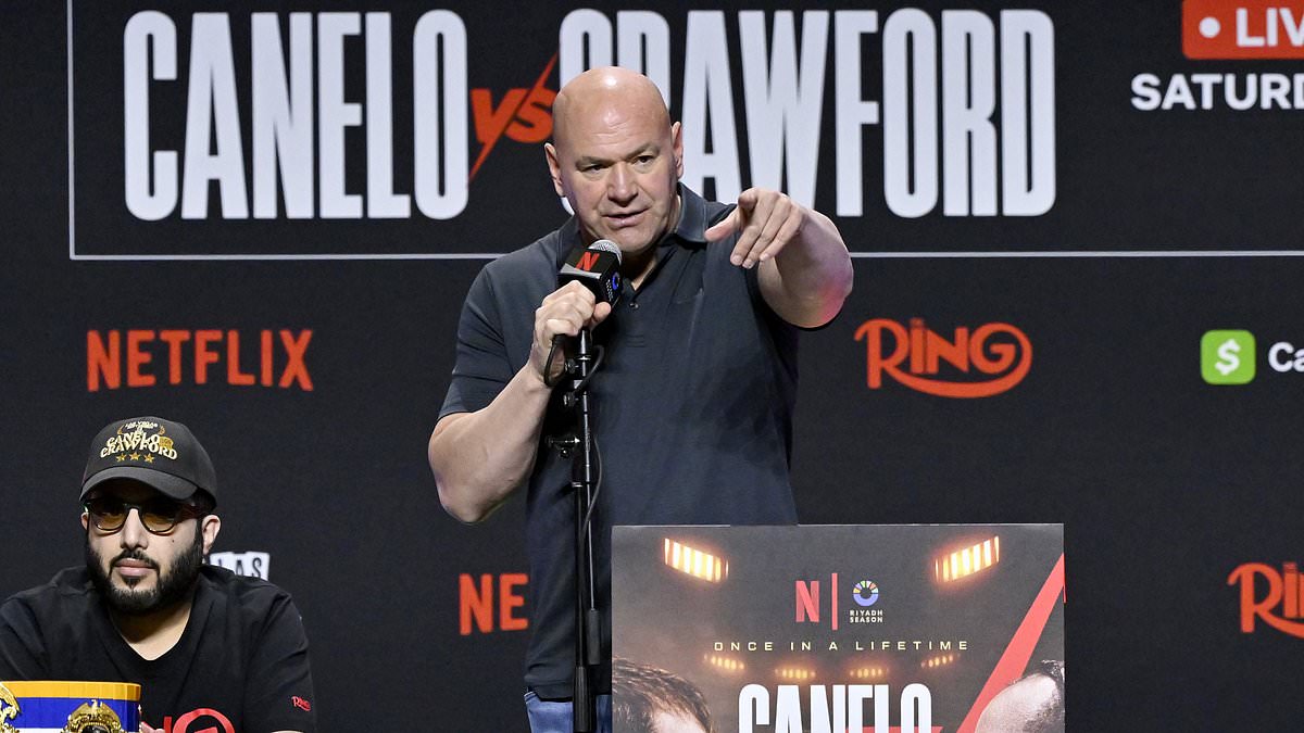 Dana White berates reporter at Canelo vs. Crawford press conference, calls question 'for private' discussion