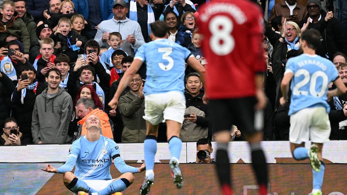 Man City rout Man United 3-0 at Etihad as Doku and Haaland shine in derby