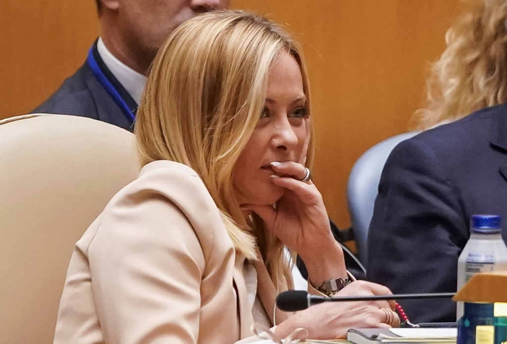 Italy's Meloni attends UN remarks