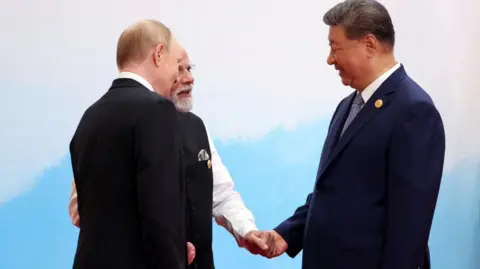 Delegations at the SCO summit