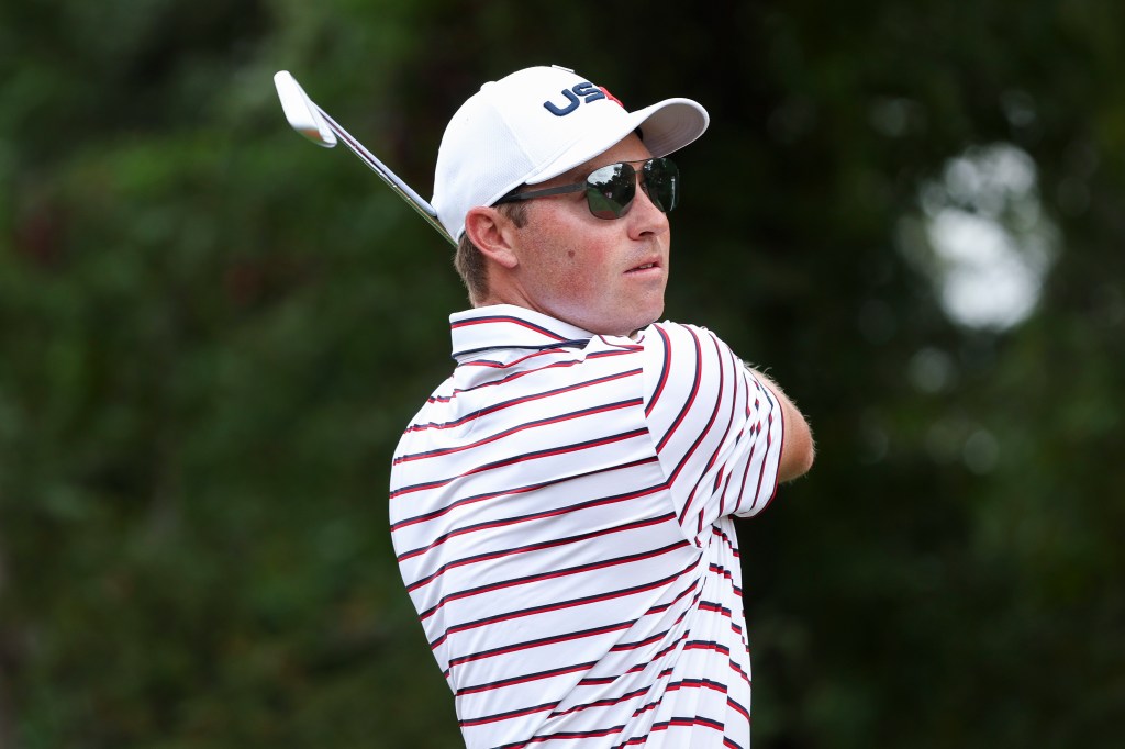 Griffin at a practice round