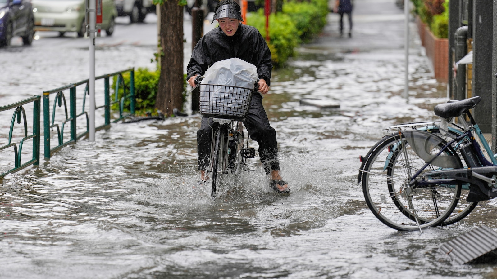Sudden Deluge Floods Tokyo Streets; Rail and Air Traffic Halted