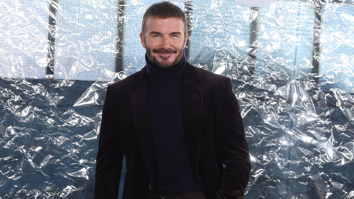 Becks debuts darker locks at Milan Hugo Boss show as Boris Becker arrives in lilac