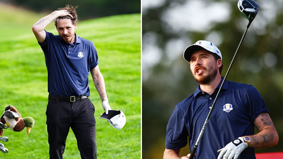 Brooklyn Beckham mocked by fans during Ryder Cup celebrity match