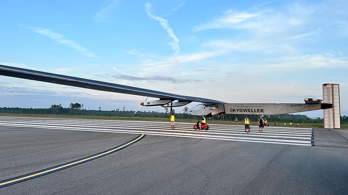 Skydweller drone on the ground before launch